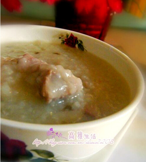 皮蛋咸肉粥