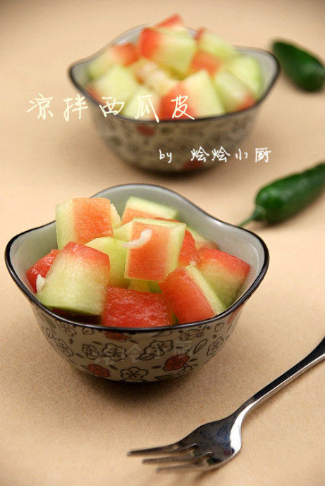 凉拌西瓜皮