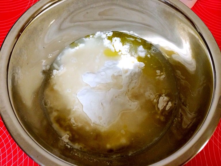 小当家老婆饼,油酥:材料混合搅拌