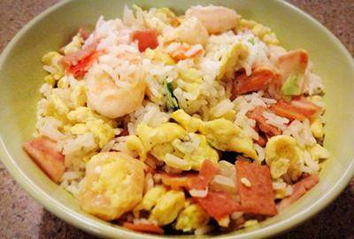 茄汁培根虾仁炒饭