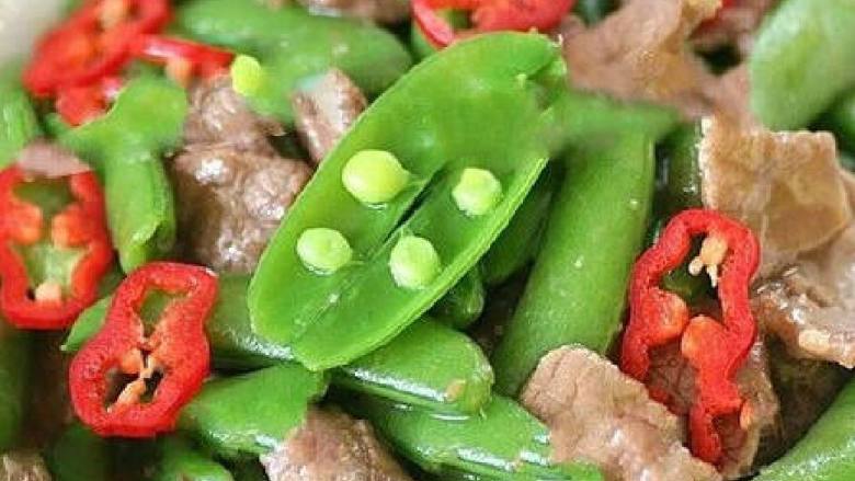 耗油甜豆炒牛肉