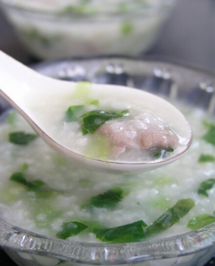 生菜瘦肉粥