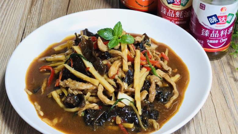 鱼香肉丝,成品图