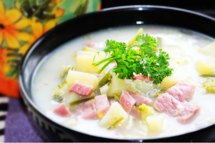 中西合璧火腿土豆浓汤