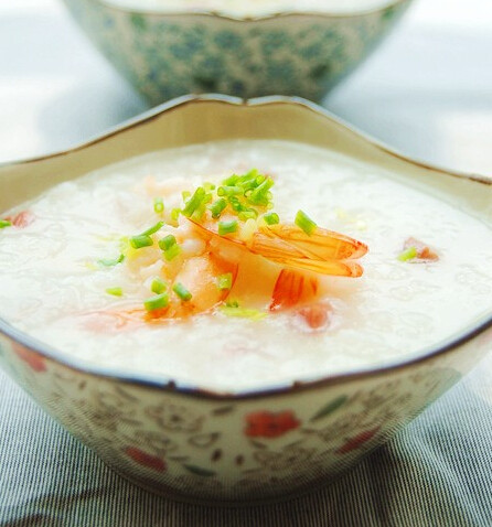 火腿鲜虾粥