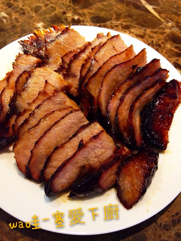 叉烧肉,切後