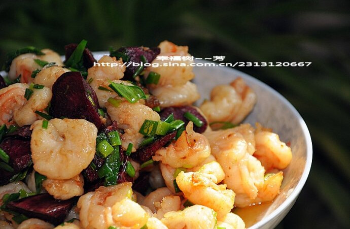 紫薯爱虾仁 