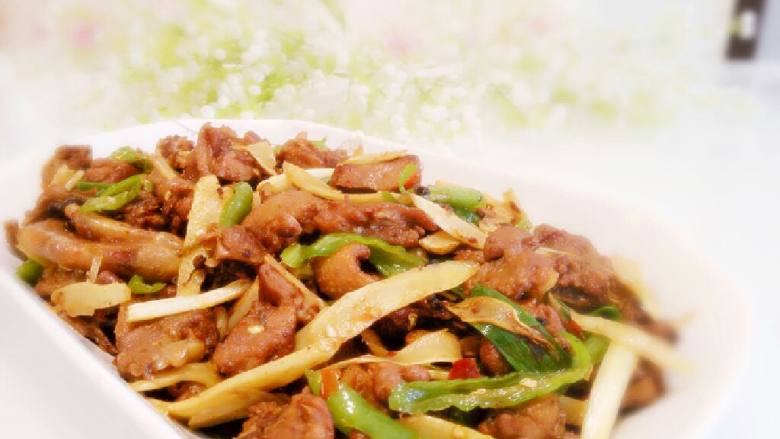 嫩姜爆仔鸭