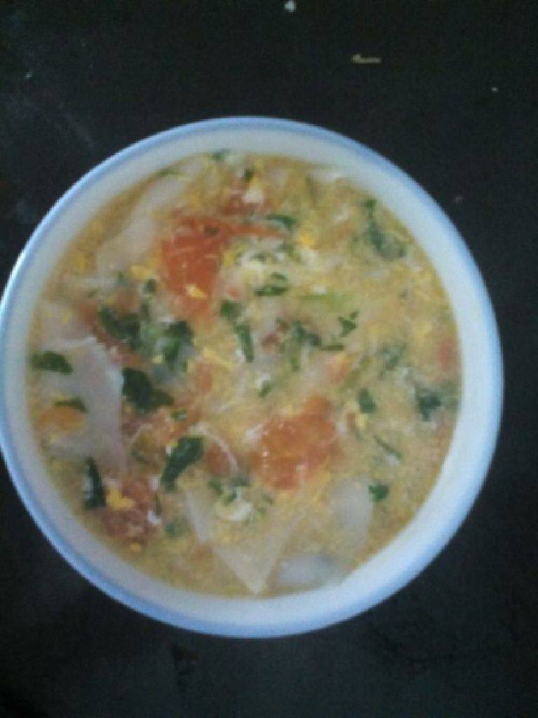 番茄鸡蛋青菜面皮