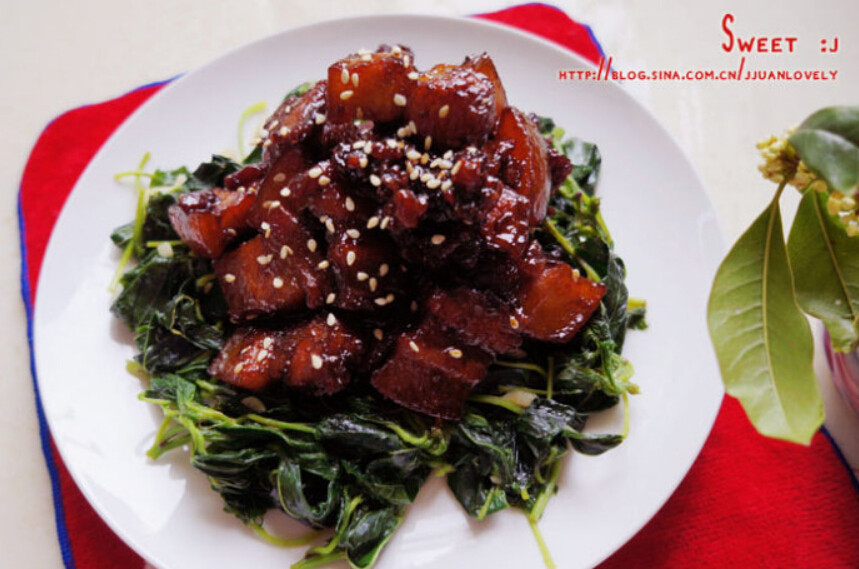 陈皮五花肉盖国王菜