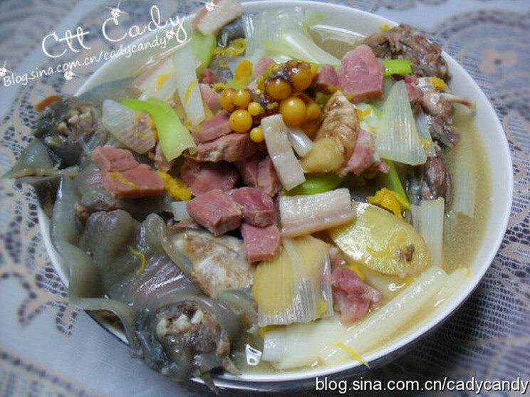 咸肉片炖甲鱼