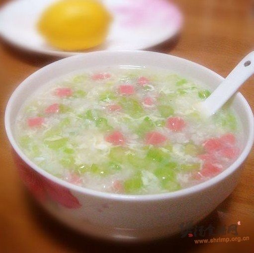 西芹火腿粥