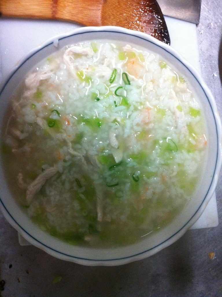 鸡丝芹菜海鲜粥