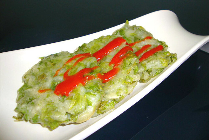 芹菜叶小煎饼 