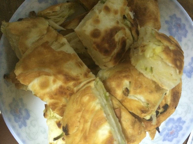 蛋香葱花饼