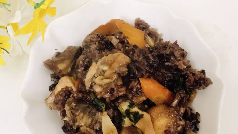 #闹元宵#胡萝卜滑鸡饭（电饭锅版）,成品图