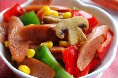 香煎火腿蘑菇