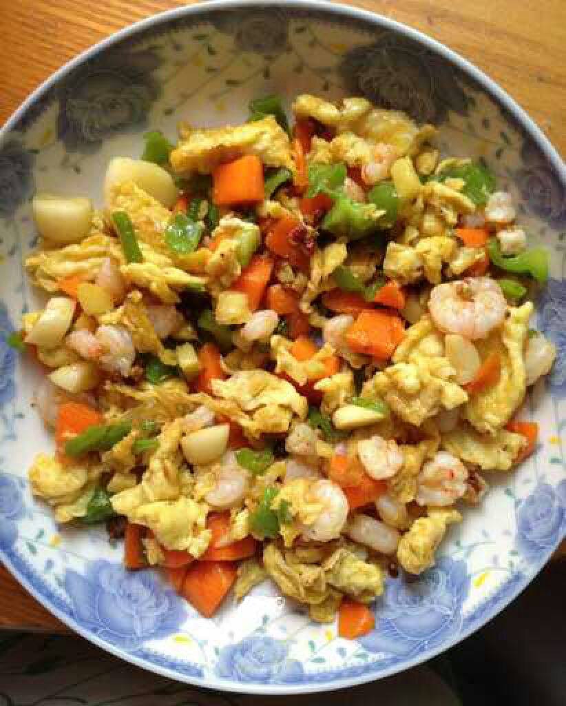 青觉虾仁炒蛋（补钙）