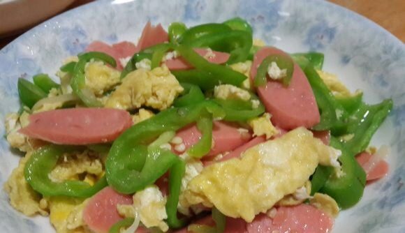 青椒火腿炒鸡蛋