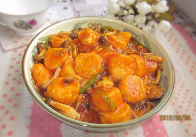 番茄红烩日本豆腐