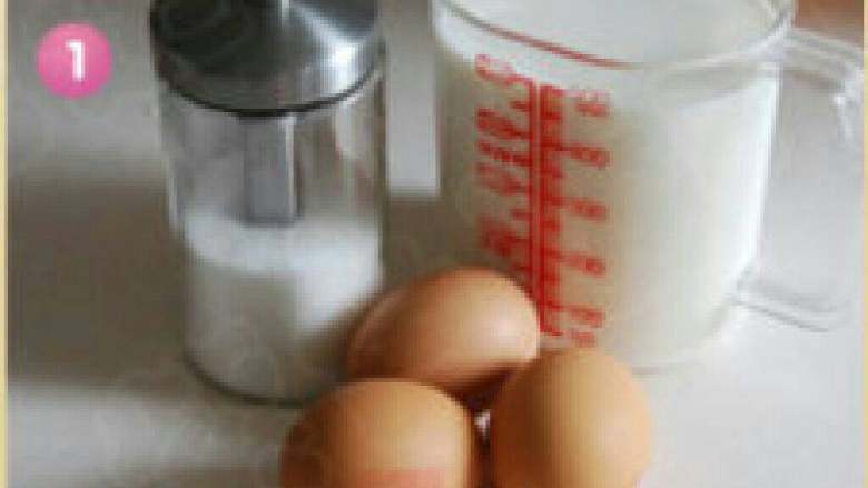 牛奶蛋花,买好材料。