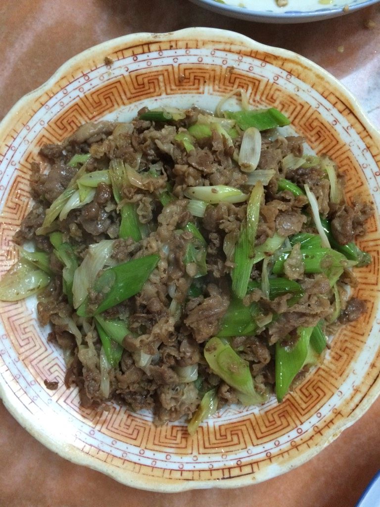 大葱爆炒涮羊肉片
