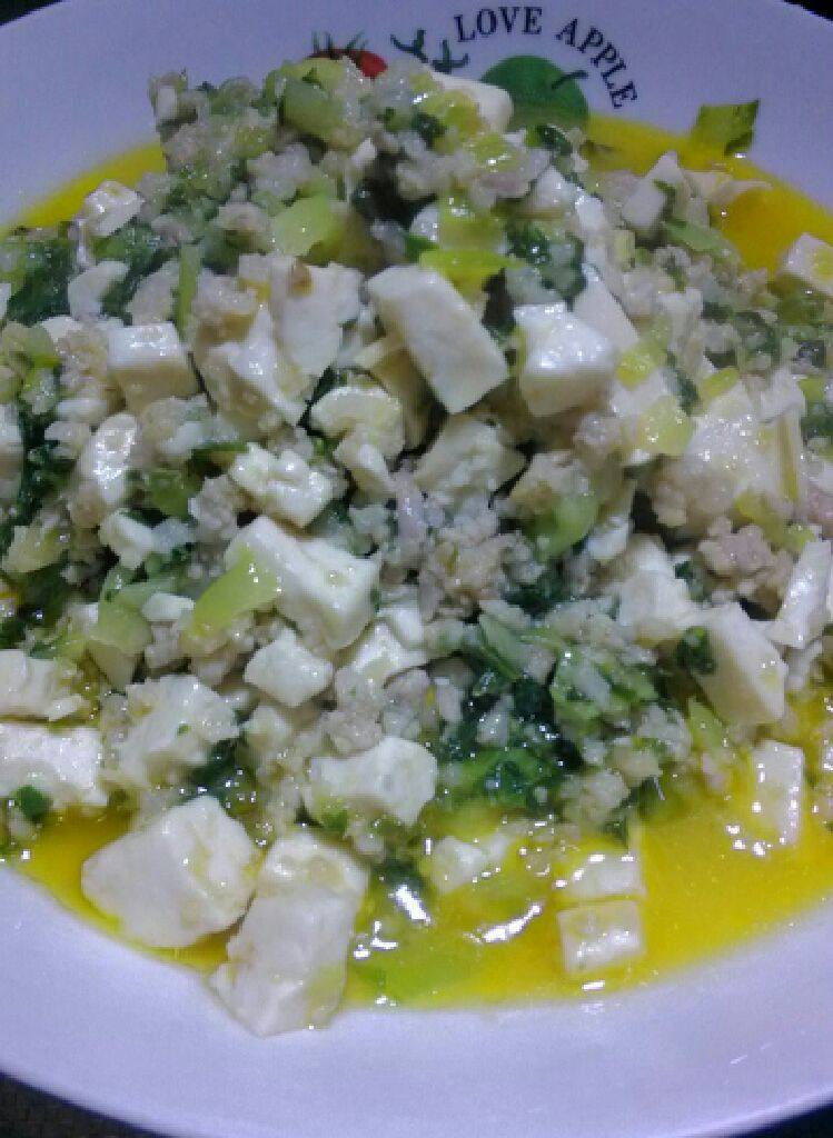 小青菜肉末豆腐