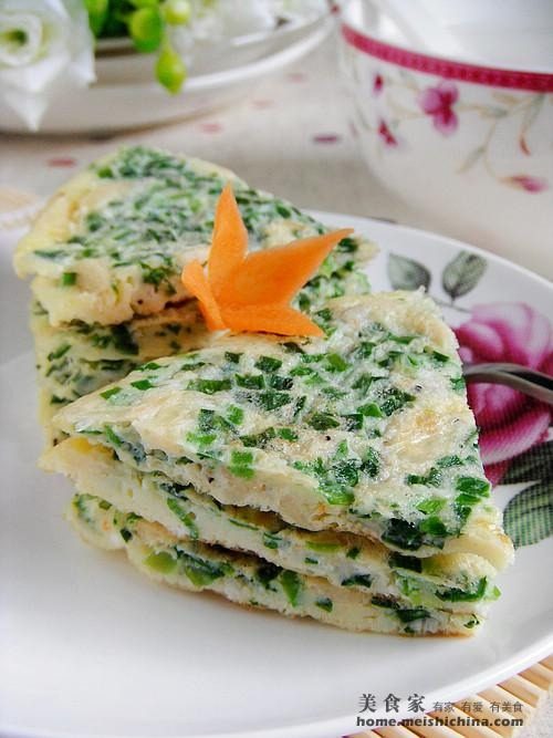 韭香虾米鸡蛋饼
