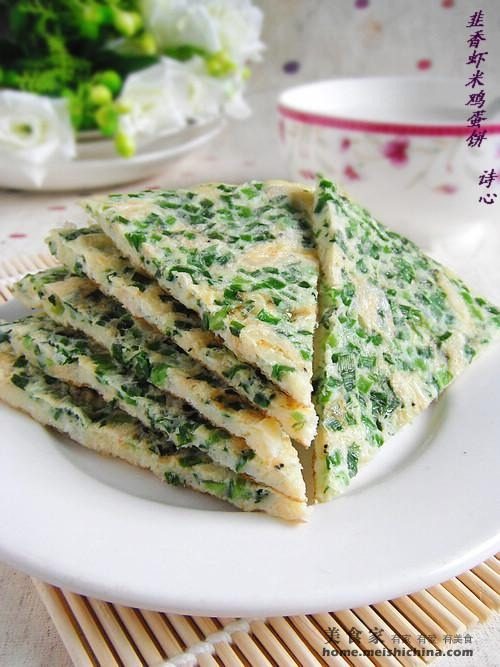 韭香虾米鸡蛋饼,成品