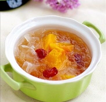 桃胶银耳木瓜羹