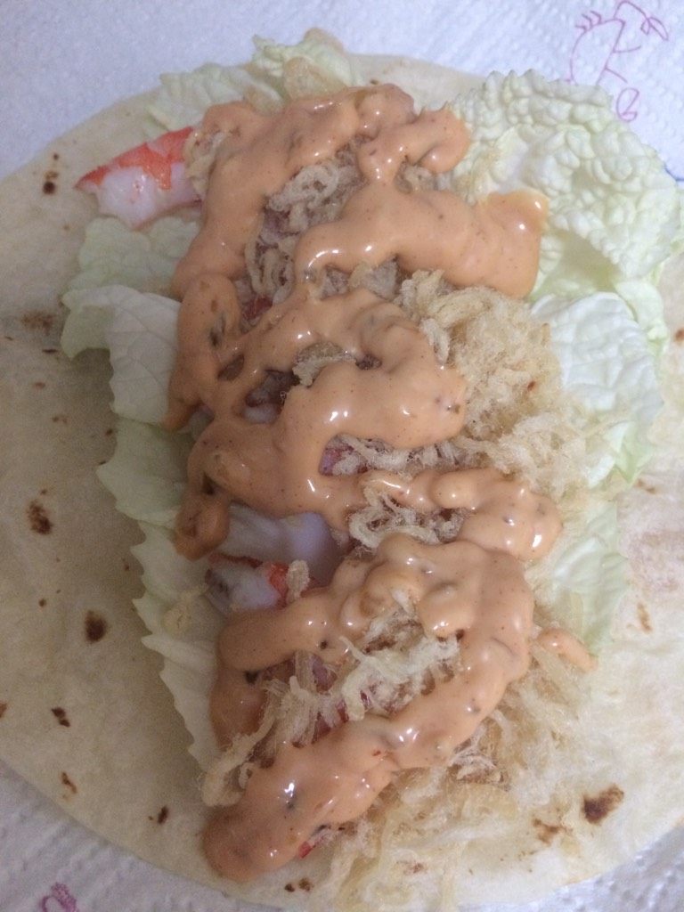 鲜虾肉松卷饼
