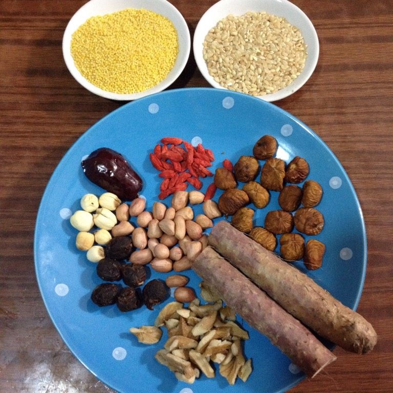 十全大补粥,如图所有食材，量自己定