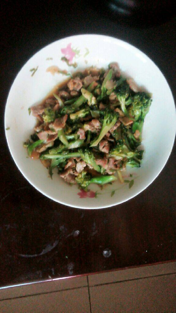 西兰花炒肉片