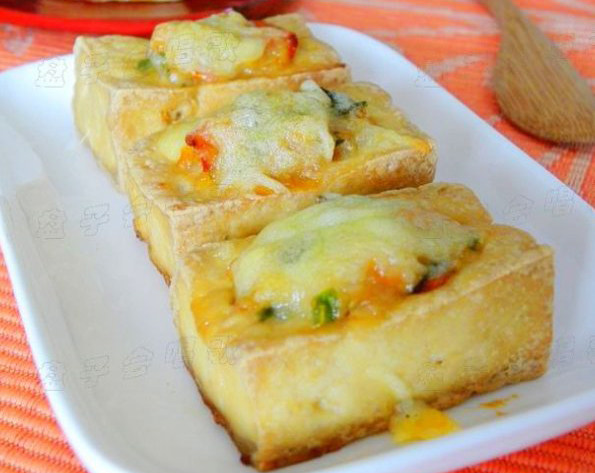 奶酪虾烤豆腐