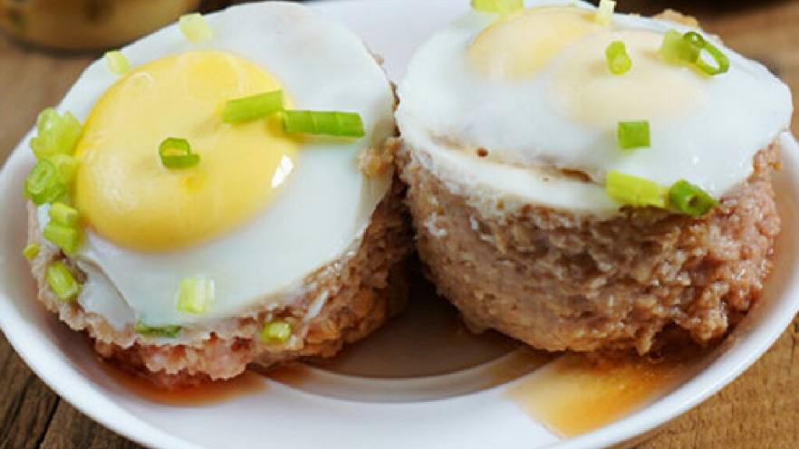 肉饼蒸蛋