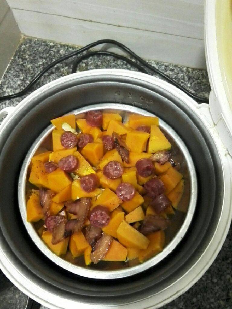 美味腊味蒸南瓜