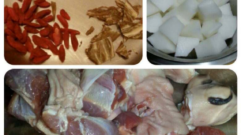 电饭锅版–当归萝卜炖羊肉,<a style='color:red;display:inline-block;' href='/shicai/ 10245'>羊腿肉</a>和<a style='color:red;display:inline-block;' href='/shicai/ 26'>白萝卜</a>都切成块备用，另外准备好当归，<a style='color:red;display:inline-block;' href='/shicai/ 673'>枸杞</a>，<a style='color:red;display:inline-block;' href='/shicai/ 2470'>红枣</a>备用。<a style='color:red;display:inline-block;' href='/shicai/ 2800'>生姜</a>切片。