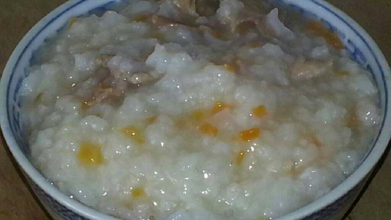 红萝卜瘦肉粥,ok！