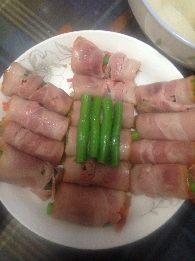 培根豆角卷