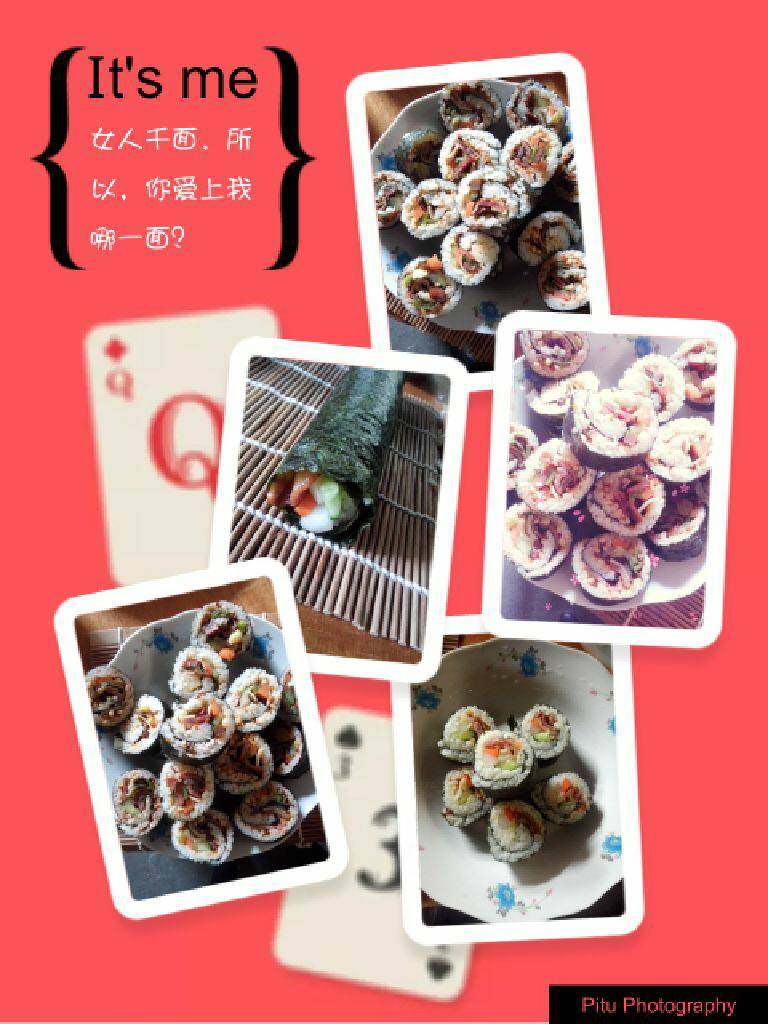 热辣培根寿司,先淘米把饭蒸好(个人喜欢一半大米一半糯米)。然后放入适量醋拌均匀,可以加少量香油