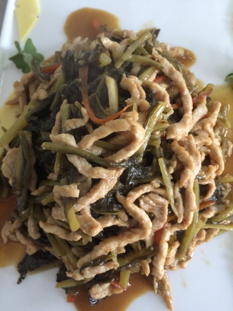 雪菜炒肉丝