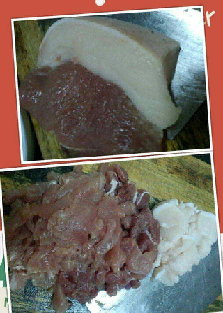 小白菜炒肉,<a style='color:red;display:inline-block;' href='/shicai/ 428'>五花肉</a>选择肥瘦的，分开切