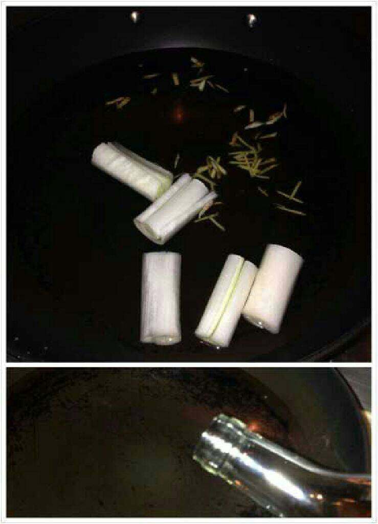 番茄鱼片汤,锅里放水,放姜丝,葱段,料酒煮开