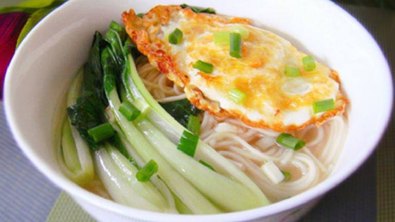 青菜鸡蛋汤面