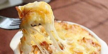 虾仁培根芝士焗饭