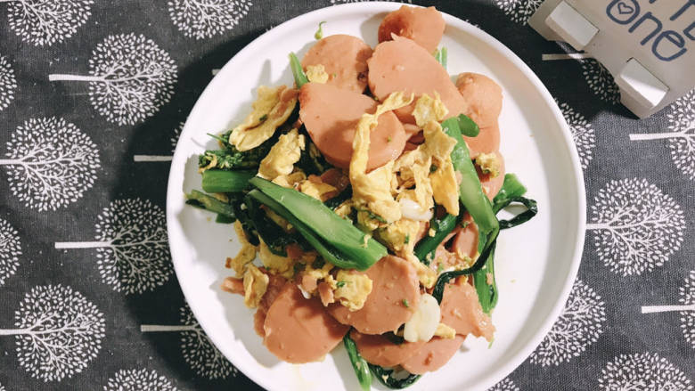火腿青菜炒鸡蛋,火腿青菜炒鸡蛋~