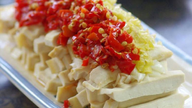 双色剁椒蒸豆干