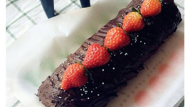 圣诞巧克力劈柴蛋糕