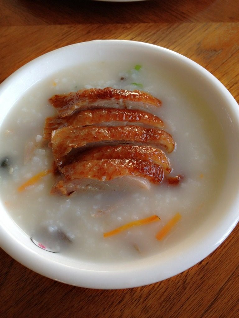 皮蛋烧鸭粥