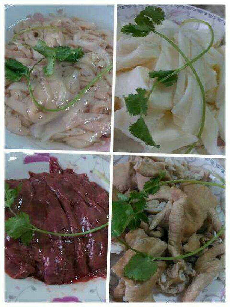 重庆火锅,这些是鲜鸭肠,猪腰片,肥肠,黄候。